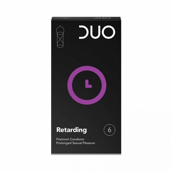 Duo Longer Pleasure Retarding Προφυλακτικά με Επιβραδυντικό για Μεγαλύτερη Απόλαυση 6τμχ
