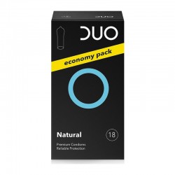Duo Natural Economy Pack Προφυλακτικά Κανονικά & Διαχρονικά για Φυσική Απόλαυση 18τμχ