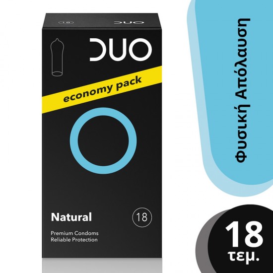 Duo Natural Economy Pack Προφυλακτικά Κανονικά & Διαχρονικά για Φυσική Απόλαυση 18τμχ