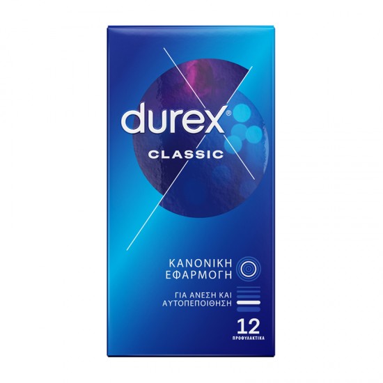 Durex Classic Προφυλακτικά Κλασσικά με Κανονική Εφαρμογή 12 Τεμάχια	