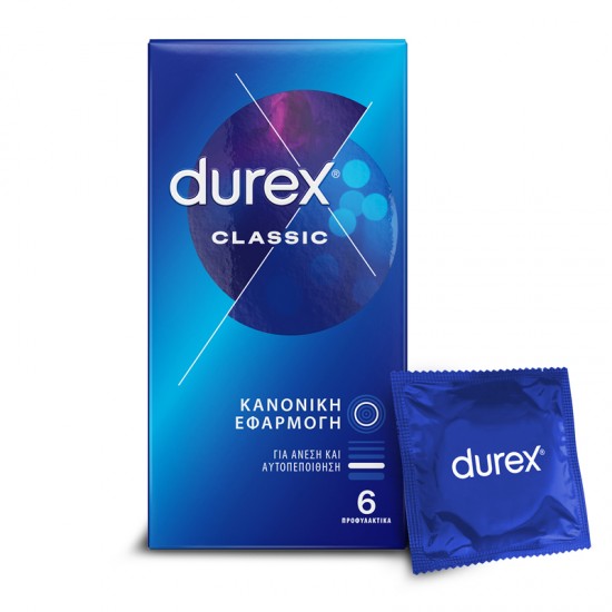 Durex Classic Προφυλακτικά Κλασσικά με Κανονική Εφαρμογή 6 Τεμάχια	