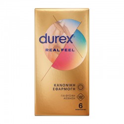 Durex Real Feel Προφυλακτικά για Φυσική Αίσθηση με Κανονική Εφαρμογή 6 Τεμάχια