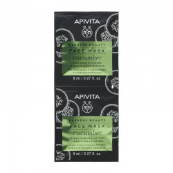 Apivita Express Beauty Face Mask Cucumber Μάσκα Προσώπου με Αγγούρι για Εντατική Ενυδάτωση 2x8ml