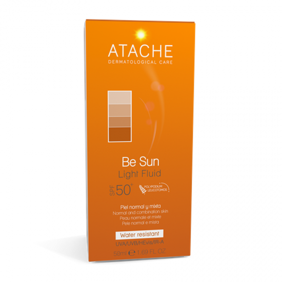 Atache Be Sun Face Light Fluid SPF50+ 50ml - Αντηλιακό και Αντιγηραντικό Λεπτόρρευστο Γαλάκτωμα Προσώπου για Κανονική και Μικτή Επιδερμίδα