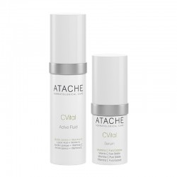 Atache C Vital Set Active Serum 15ml + Fluid 30ml - Σετ περιποίησης με Serum με Βιταμίνη C και Κρέμα Προσώπου με Βιταμίνη E