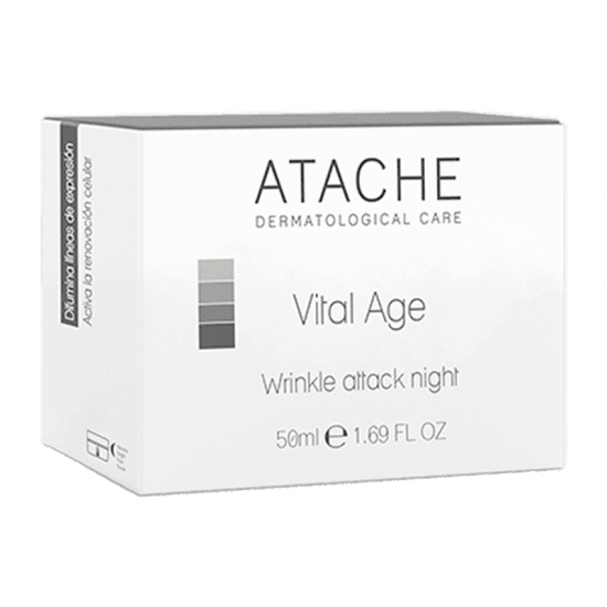 Atache Vital Age Wrinkle Attack Night Cream 50ml - Αντιγηραντική Κρέμα Νυκτός Προσώπου που Προστατεύει από τη Φωτογήρανση