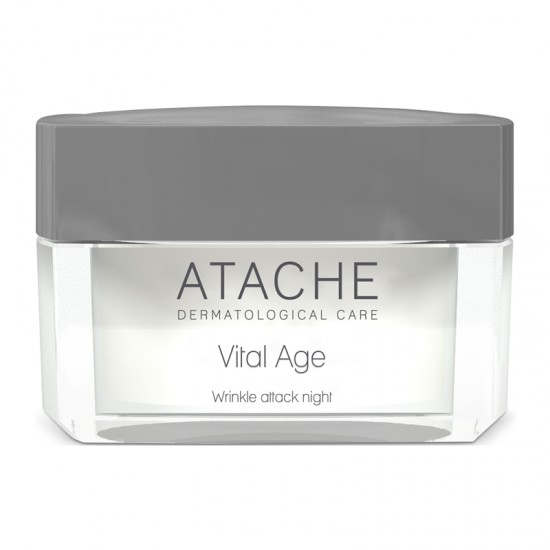 Atache Vital Age Wrinkle Attack Night Cream 50ml - Αντιγηραντική Κρέμα Νυκτός Προσώπου που Προστατεύει από τη Φωτογήρανση