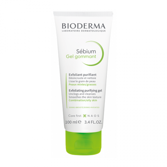 Bioderma Sebium Gel Gommant Aπολεπιστικό Τζελ Προσώπου για Μικτό, Λιπαρό και με Τάση Ακμής Δέρμα 100ml