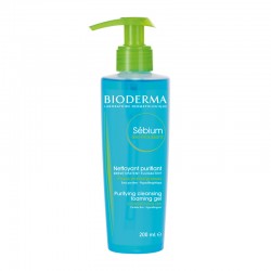 Bioderma Sebium Gel Moussante Απαλό Τζελ Καθαρισμού & Ντεμακιγιάζ για Λιπαρό, Μικτό και με Τάση Ακμής Δέρμα 200ml