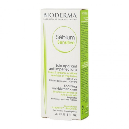 Bioderma Sebium Sensitive Ενυδατική και Καταπραϋντική Κρέμα Προσώπου για Ευαίσθητο Δέρμα με Τάση Ακμής 30ml 