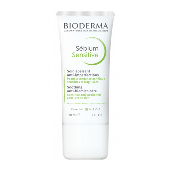Bioderma Sebium Sensitive Ενυδατική και Καταπραϋντική Κρέμα Προσώπου για Ευαίσθητο Δέρμα με Τάση Ακμής 30ml 