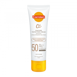 Carroten CC Suncare Tinted Face Cream SPF50 Light Texture 50ml - Αντηλιακή Κρέμα Προσώπου με Χρώμα Ανοιχτού Μεσαίου Τόνου