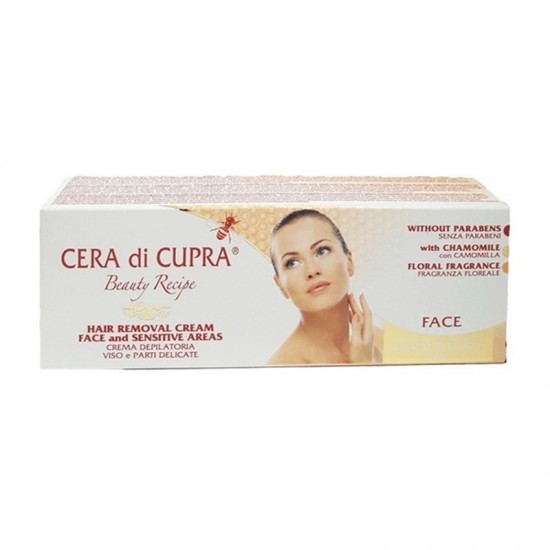 Cera di Cupra Hair Removal Cream Face & Sensitive Areas 50ml - Αποτριχωτική Κρέμα Προσώπου & Ευαίσθητων Περιοχών