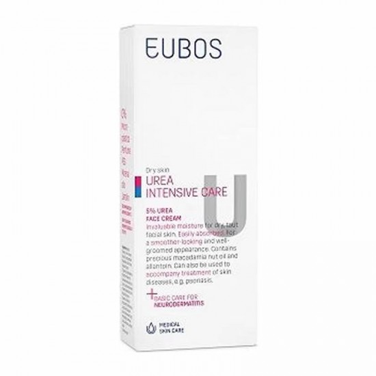 Eubos Urea 5% Intensive Care Face Cream Ενυδατική Κρέμα Προσώπου για το Ξηρό, Τεταμένο Δέρμα 50ml