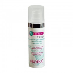 Froika AC Cream Extra 30ml - Ήπια Απολεπιστική και Αναπλαστική Κρέμα Φροντίδας X-Pressin 3% για Επίμονες Ατέλειες για Λιπαρό Δέρμα με Τάση Ακμής