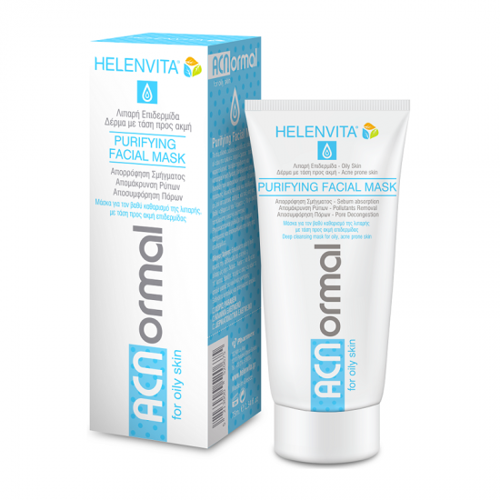 Helenvita ACNormal Purifying Facial Mask 75ml - Μάσκα για Βαθύ Καθαρισμό για Λιπαρή Επιδερμίδα με Τάση Ακμής