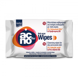 Intermed Acnofix Wipes 15 Τεμάχια - Μαντηλάκια Καθαρισμού με 2% Σαλικυλικό Οξύ για τη Λιπαρή με Τάση Ακμής Επιδερμίδα