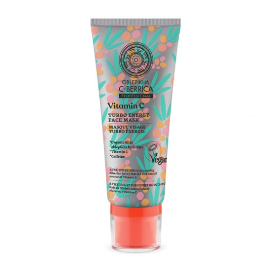 Natura Siberica Oblepikha C-Berrica Turbo Energy Face Mask 100ml - Μάσκα Πρoσώπου Τόνωσης της Επιδερμίδας με Βιταμίνη C