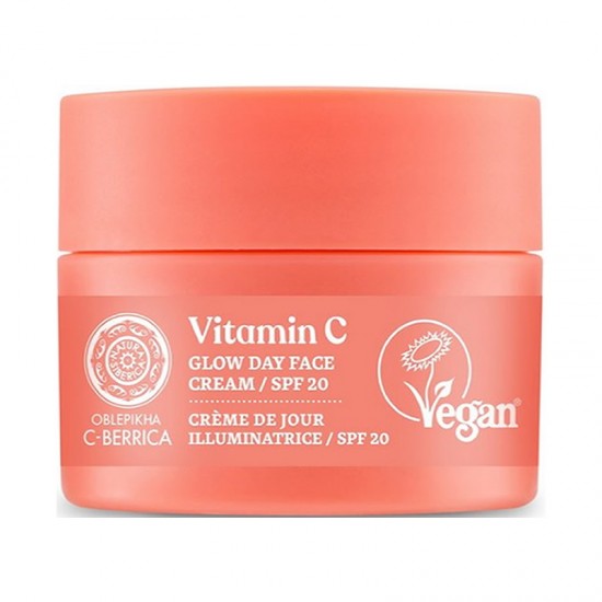 Natura Siberica Oblepikha C-Berrica Vitamin C Glow Day Face Cream SPF20+ 50ml - Κρέμα Ημέρας Λάμψης για Όλους τους Τύπους Επιδερμίδας