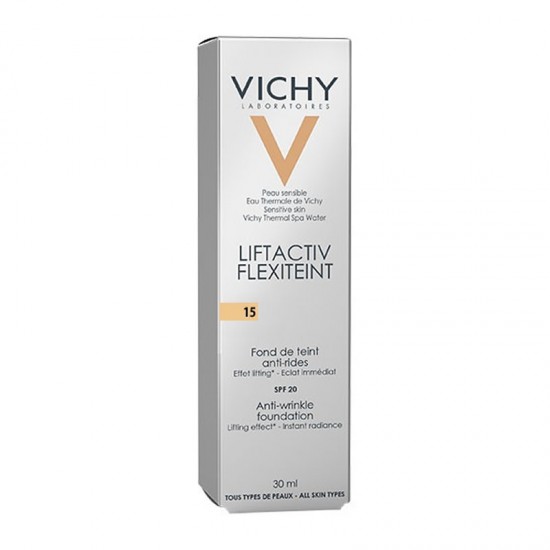Vichy Liftactiv Flexilift Teint 15-Opal SPF20+ 30ml - Αντιρυτιδικό Make-Up για Κανονική, Μικτή & Ξηρή Επιδερμίδας