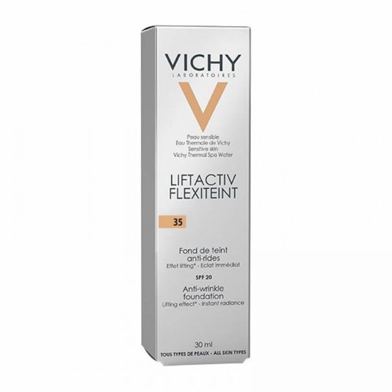 Vichy Liftactiv Flexilift Teint 35-Sand SPF20+ 30ml - Αντιρυτιδικό Make-Up για Κανονική, Μικτή & Ξηρή Επιδερμίδας