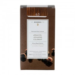 Korres Argan Oil Advanced Colorant Βαφή Μαλλιών 6.3 Ξανθό Σκούρο Μελί 50ml