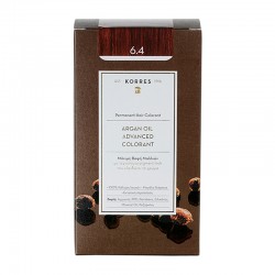 Korres Argan Oil Advanced Colorant Βαφή Μαλλιών 6.4 Ξανθό Σκούρο Χάλκινο 50ml
