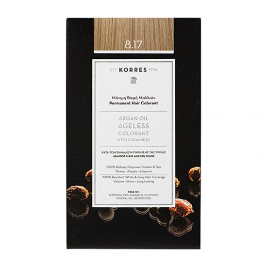 Korres Argan Oil Ageless Colorant 8.17 Ξανθό Ανοιχτό Μπεζ