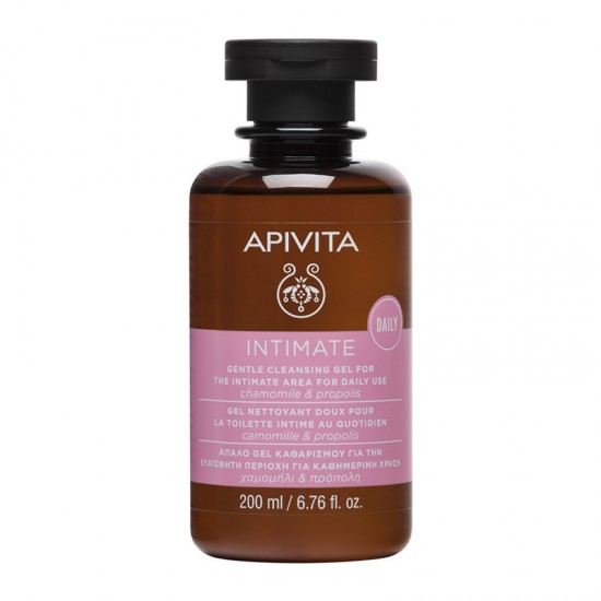 Apivita Intimate Daily Gentle Cleansing Gel Απαλό Τζελ Καθαρισμού Ευαίσθητης Περιοχής για Καθημερινή Χρήση με Χαμομήλι & Πρόπολη 200ml