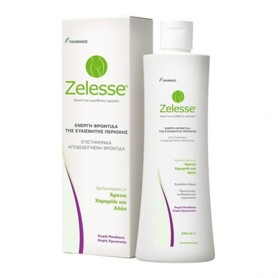 ITF Zelesse Intimate Washing Lotion 250ml - Υγρό Καθημερινού Καθαρισμού της Ευαίσθητης Περιοχής με Άρκτιον Χαμομήλι & Αλόη