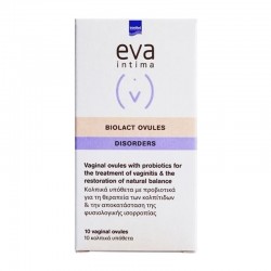 Intermed Eva Intima Biolact Ovules Κολπικά Υπόθετα με Προβιοτικά για Κολπίτιδα & Αποκατάσταση της Ισορροπίας 10τμχ