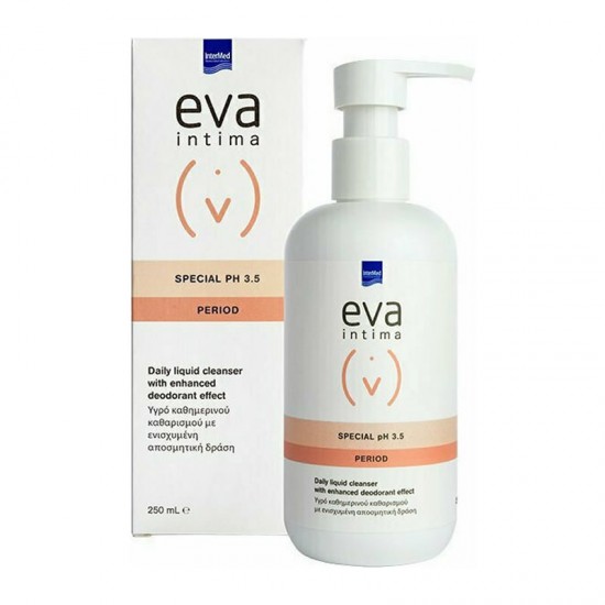 Intermed Eva Intima Wash Special Period Υγρό Καθαρισμού Ευαίσθητης Περιοχής για Περιόδους Άθλησης ή Θερμούς Μήνες 250ml