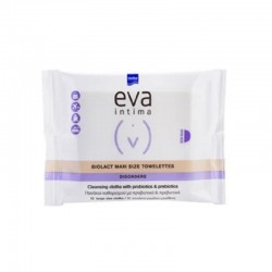 Intermed Eva Intima Biolact Maxi Size Towelettes Πανάκια Καθαρισμού Ευαίσθητης Περιοχής με Πρεβιοτικά & Προβιοτικά 10τμχ