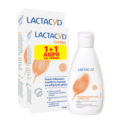 Lactacyd Classic Intimate Wash Lotion Καθημερινή Λοσιόν Καθαρισμού Ευαίσθητης Περιοχής 300ml + ΔΩΡΟ 200ml