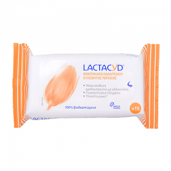Lactacyd Intimate Wipes Υγρά Μαντηλάκια Καθαρισμού Ευαίσθητης Περιοχής, 15 τεμάχια