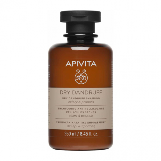 Apivita Dry Dandruff Shampoo 250ml - Σαμπουάν με Σέλερι & Πρόπολη κατά της Ξηροδερμίας