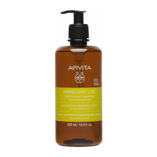 Apivita Shampoo Frequent Use Gentle Daily Σαμπουάν με Χαμομήλι & Μέλι Καθημερινής Χρήσης 500ml