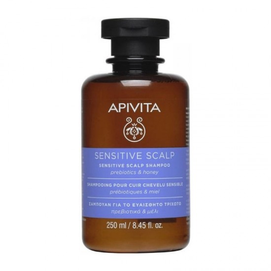 Apivita Shampoo Sensitive Scalp Σαμπουάν για το Ευαίσθητο Τριχωτό με Πρεβιοτικά & Μέλι 250ml