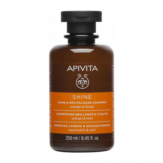 Apivita Shampoo Shine & Revitalizing Σαμπουάν Λάμψης και Αναζωογόνησης με Πορτοκάλι & Μέλι 250ml
