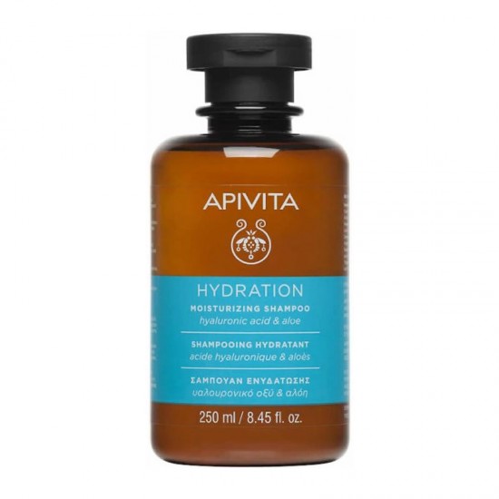 Apivita Shampoo Hydration Moisturizing Σαμπουάν Ενυδάτωσης με Υαλουρονικό Οξύ & Αλόη 250ml