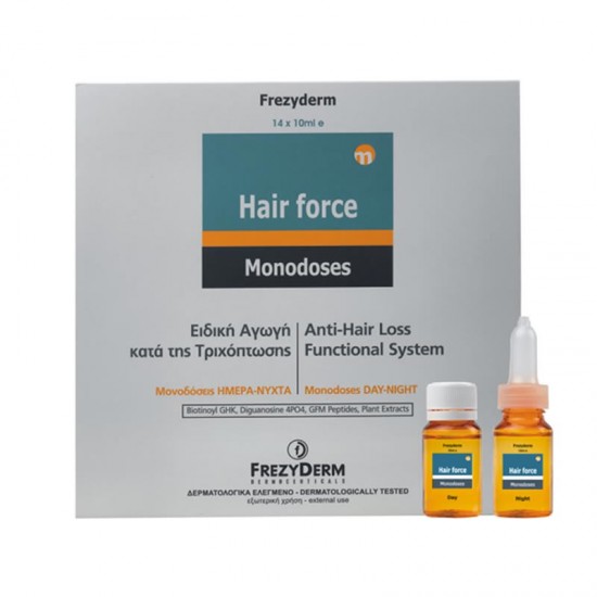 Frezyderm Hair Force Monodoses Day+Night 14 Δόσεις των 10ml - Ειδική Αγωγή κατά της Τριχόπτωσης σε Μονοδόσεις Ημέρα και Νύχτας