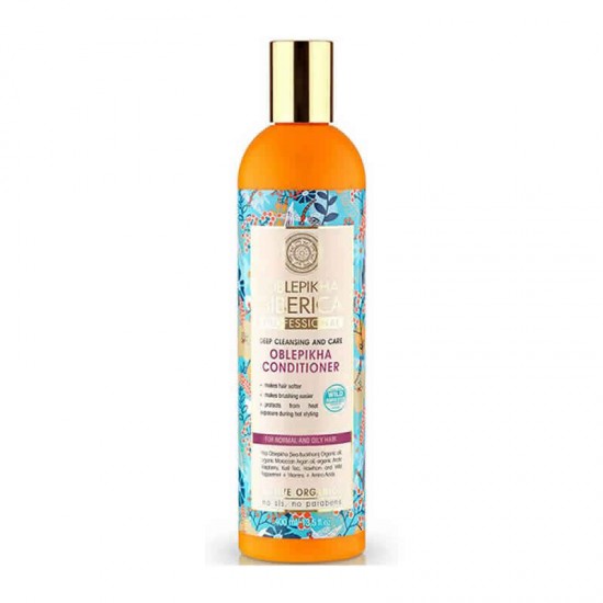 Natura Siberica Oblepikha Conditioner for Normal and Oily Hair 400ml - Μαλακτικό Μαλλιών για Βαθύ Καθαρισμός και Φροντίδα για Κανονικά και Λιπαρά Μαλλιά