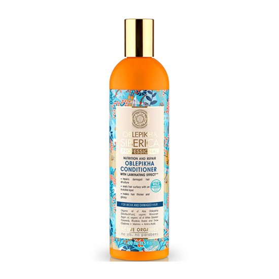 Natura Siberica Oblepikha Conditioner for Weak and Damaged Hair 400ml - Μαλακτικό Μαλλιών για Θρέψη, Επανόρθωση και Απίστευτη Λάμψη για Αδύναμα και Ταλαιπωρημένα Μαλλιά