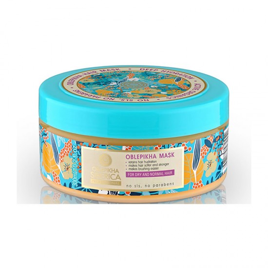 Natura Siberica Oblepikha Hair Mask for Dry & Normal Hair 300ml - Μάσκα Μαλλιών για Βαθιά Επανόρθωση για Ξηρά & Κανονικά Μαλλιά