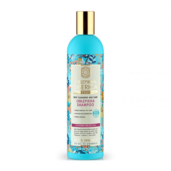 Natura Siberica Oblepikha Shampoo For Normal & Oily Hair 400ml - Σαμπουάν για Βαθύ Καθαρισμός & Φροντίδα για Κανονικά & Λιπαρά Μαλλιά