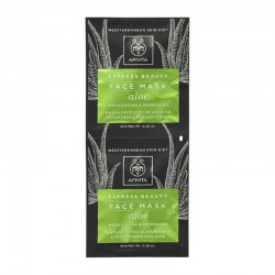 Apivita Express Beauty Face Mask Aloe Μάσκα Προσώπου για Ενυδάτωση & Αναζωογόνηση με Αλόη 2x8ml