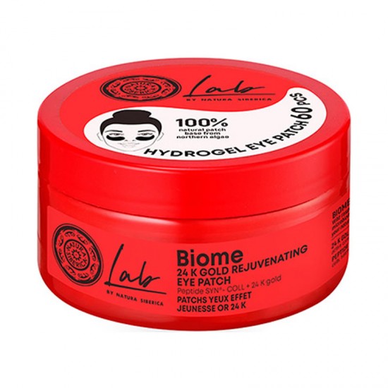 Natura Siberica Lab Biome 24Κ Gold Rejuvenating Hydrogel Eye Patch 60 Τεμάχια - Ενυδατικά Επιθέματα Ματιών Aναζωογόνησης με Xρυσό 24Κ