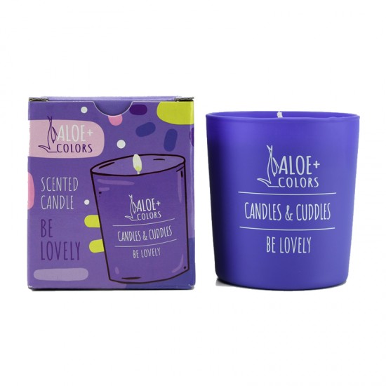 Aloe+ Colors Scented Soy Candle Be Lovely 220gr- Κερί Χώρου Σόγιας με Άρωμα Καραμέλα/Πικραμύγδαλο