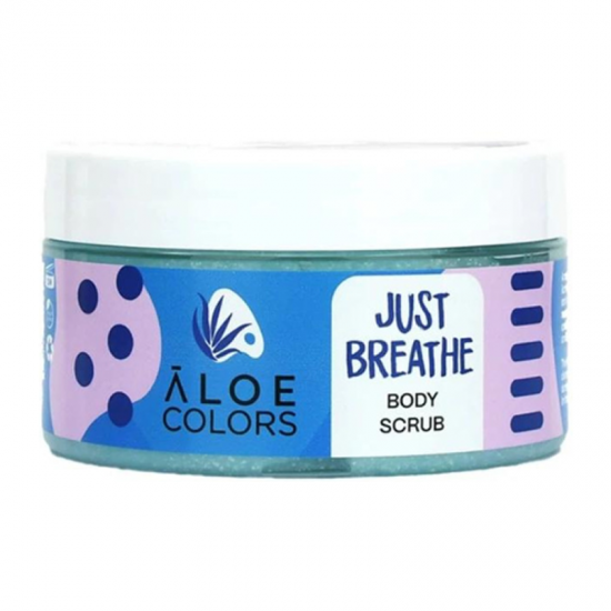 Aloe Colors Just Breathe Body Scrub Απαλό Απολεπιστικό Σώματος με Βιολογική Αλόη 200ml