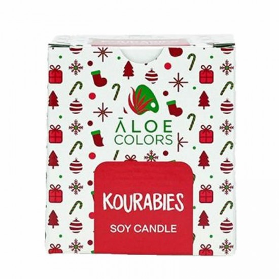 Aloe Colors Kourabies Scented Soy Candle Αρωματικό Κερί Σόγιας με Άρωμα που Θυμίζει Κουραμπιέ 150g